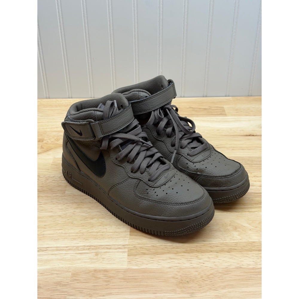 Nike Air Force 1 Mid 07 Ridgerock Black Sneakers 315123-205 Mens Size 7